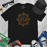DnD & RPG Games T-Shirt - Gaming Gift Ideas for Him & Her, Typical Gamers & Game Lovers - Artistic D&D Dice Cottagecore Aesthetic Shirt - Black