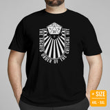 DnD & RPG Games T-Shirt - Gaming Gift Ideas for Him & Her, Typical Gamers & Game Lovers - The Sacred Order of The Critical Hit Shirt  - Black, Plus Size