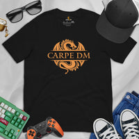 DnD & RPG Games T-Shirt - Xmas Gaming Gift Ideas for Him & Her, Typical Gamers & Game Lovers - Game Day Shirt - Carpe DM Shirt - Black