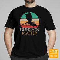 DnD & RPG Games T-Shirt - Xmas Gaming Gift Ideas for Him & Her, Typical Gamers & Game Lovers - Vintage Dungeon Master Aesthetic Shirt - Black, Plus Size