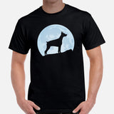 Doberman Dog Themed Clothes & Attire - Gifts for Dog Moms, Dads & Lovers - Funny Canine Tee Shirts For Humans - Over The Moon T-Shirt - Black, Men