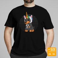 Doberman Dog Themed Clothes - Cute Unicorn Costume T-Shirt - Gifts for Dog Moms, Dads & Lovers - Funny Canine Tee Shirts For Humans - Black, Plus Size
