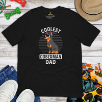 Doberman Dog Themed Clothes - Gifts for Dog Dads & Lovers - Funny Canine Tee Shirts & Outfit For Humans - Coolest Doberman Dad T-Shirt - Black