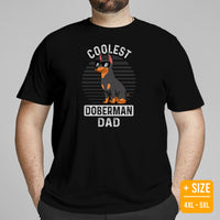 Doberman Dog Themed Clothes - Gifts for Dog Dads & Lovers - Funny Canine Tee Shirts & Outfit For Humans - Coolest Doberman Dad T-Shirt - Black, Plus Size