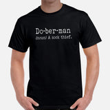 Doberman Dog Themed Clothes - Gifts for Dog Moms, Dads & Lovers - Canine Tee Shirts For Humans - Funny Doberman Definition T-Shirt - Black, Men