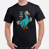 Dodo Motivational Kidcore Aesthetic T-Shirt - Extinct Flightless Bird & Animals, Endangered Species Shirt - You Can Dodo It Shirt - Black, Men