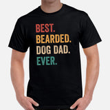 Dog & Canine Themed Clothes & Attire - Cute Dog Tee Shirt, Outfit For Humans - Presents for Dog Dad - Best Bearded Dog Dad Ever T-Shirt - Black, Men