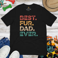 Dog & Canine Themed Clothes & Attire - Cute Dog Tee Shirt & Outfit For Humans - Presents for Dog Dads - Best Fur Dad Ever T-Shirt - Black