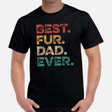 Dog & Canine Themed Clothes & Attire - Cute Dog Tee Shirt & Outfit For Humans - Presents for Dog Dads - Best Fur Dad Ever T-Shirt - Black, Men