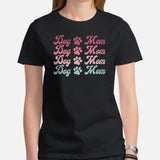 Dog & Canine Themed Clothes & Attire - Cute Dog Tee Shirt & Outfit For Humans - Presents for Dog Moms - Retro Dog Mom T-Shirt - Black, Women