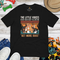 Dog & Canine Themed Clothes & Attire - Funny Dog Tee Shirt & Outfit For Humans - Presents for Dog Moms & Dads - Get More Dogs T-Shirt - Black