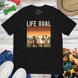 Dog & Canine Themed Clothes & Attire - Funny Dog Tee Shirt & Outfit For Humans - Presents for Dog Moms & Dads - Pet All The Dogs Shirt - Black