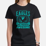 Eagle Aesthetic Shirt - Eagle Spirit & Pride Shirt - Team Mascot Shirt - 4th of July Patriotic Tee - Eagles Are Freakin' Awesome Shirt -  Black, Women