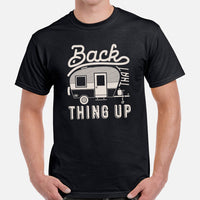Camping & Hiking Shirt - Presents, Gift Ideas for Campers, RV Owners, Nature Lovers - Happy Camper Tee Shirt - Back That Thing Up T-Shirt - Black, Men
