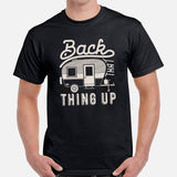 Camping & Hiking Shirt - Presents, Gift Ideas for Campers, RV Owners, Nature Lovers - Happy Camper Tee Shirt - Back That Thing Up T-Shirt - Black, Men