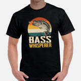 Fishing & PFG T-Shirt - Gift for Fisherman - Bass Masters & Pros Shirt - Flying Fishing Shirt - Bass Whisperer Retro Aesthetic Shirt - Black, Men