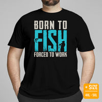 Master Baiter Shirt - Funny Fishing Shirt - Reel Life Shirt - Gifts for Fishermen - Gone Fishing Shirt - Born To Fish Forced To Work Shirt - Black, Plus Size