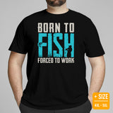 Master Baiter Shirt - Funny Fishing Shirt - Reel Life Shirt - Gifts for Fishermen - Gone Fishing Shirt - Born To Fish Forced To Work Shirt - Black, Plus Size