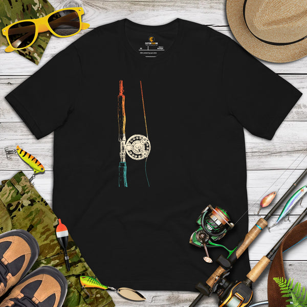 Fishing & PFG T-Shirt - Gift for Fisherman - Bass Masters & Pros Shirt - Master Baiter Shirt - Fly Fishing Rod Retro Aesthetic Shirt - Black