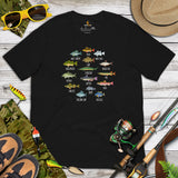 Master Baiter Shirt - Funny Fishing T-Shirt - Species of Fish T-Shirt - Reel Life Shirt - Gift Ideas for Fisherman - Gone Fishing Shirt - Black
