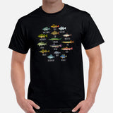 Master Baiter Shirt - Funny Fishing T-Shirt - Species of Fish T-Shirt - Reel Life Shirt - Gift Ideas for Fisherman - Gone Fishing Shirt - Black, Men