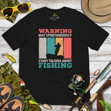 Fishing & PFG T-Shirt - Gift for Fisherman - Bass Masters & Pros Shirt - Master Baiter Shirt - May Start Talking About Fishing Shirt - Black