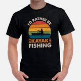 Fishing & PFG T-Shirt - Gift for Fisherman, Kayaker - Bass Masters & Pros Shirt - Master Baiter Tee - I'd Rather Be Kayak Fishing Shirt - Black, Men
