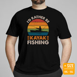 Fishing & PFG T-Shirt - Gift for Fisherman, Kayaker - Bass Masters & Pros Shirt - Master Baiter Tee - I'd Rather Be Kayak Fishing Shirt - Black, Plus Size
