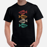 Fishing & PFG T-Shirt - Gift for Fisherman - Performance Fishing Gear - Master Baiter Shirt - Crapie Fishing 80s Retro Aesthetic Shirt - Black, Men