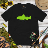 Fishing & PFG T-Shirt - Gift for Fisherman - Performance Fishing Gear - Master Baiter Shirt - Trout Fishing Pine Forest Themed Shirt - Black