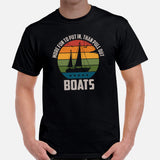 Fishing & Vacation Outfit - Boat Party Attire - Gift for Boat Owner, Boater, Fisherman - More Fun To Put In Than Pull Out Boats T-Shirt - Black, Men
