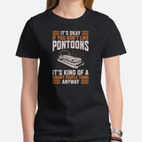 Fishing & Vacation Outfit - Boat Party Attire - Gift for Boat Owner, Fisherman - Funny It's Kind Of A Smart People Thing Anyway T-Shirt - Black, Women