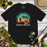 Fly-Fishing & PFG T-Shirt - Gift for Fisherman - Bass Masters & Pros Shirt - I Was Social Distancing Before It Was Cool Shirt - Black