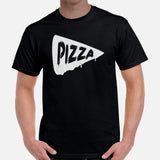 Foodie Gift Ideas, Presents For Foodies, Pizza Makers & Junk Food Lovers - Pizza Shirt, Outfit & Clothes - Pizza Slice Tee Shirt - Black, Men