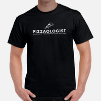 Foodie Gift Ideas, Presents For Foodies, Pizza Makers & Junk Food Lovers - Pizza Shirts, Outfit & Clothes - Pizzaologist Tee Shirt - Black, Men