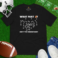 Football Fanatic Vintage Graphic T-Shirt - Gift Ideas for Football Fans - Funny Game Day Tee - What Part Of Don't You Understand Shirt - Black