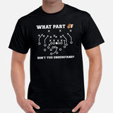 Football Fanatic Vintage Graphic T-Shirt - Gift Ideas for Football Fans - Funny Game Day Tee - What Part Of Don't You Understand Shirt - Black, Men