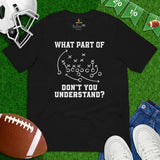 Football Fanatic Vintage Graphic T-Shirt - Gift Ideas for Football Fans - Game Day Tee - Funny What Part Of Don't You Understand Shirt - Black