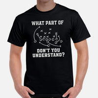 Football Fanatic Vintage Graphic T-Shirt - Gift Ideas for Football Fans - Game Day Tee - Funny What Part Of Don't You Understand Shirt - Black, Men