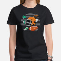 Football Fanatic Vintage Graphic T-Shirt - Gift Ideas for Football Fans - Game On Game Day Tee - Adorable Helmet Taking A Selfie Shirt - Black, Women