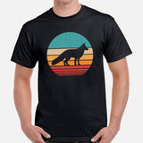 Fox Retro Sunset Aesthetic T-Shirt - Embrace Your Foxy Side - Fursuit, Furry Fandom Tee - Ideal Gift for Fox Lover & Nature Enthusiast - Black, Men