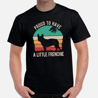 Frenchie Dog Themed Clothes & Attire - Canine Tee Shirts For Humans - Gifts for Dog Lovers - Proud To Have A Little Frenchie T-Shirt - Black, Men