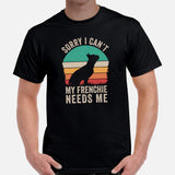 Frenchie Dog Themed Clothes & Attire - Canine Tee Shirts For Humans - Gifts for Dog Moms, Dads & Lovers - My Frenchie Needs Me T-Shirt - Black, Men