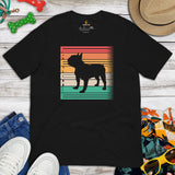 Frenchie Dog Themed Clothes & Attire - Canine Tee Shirts & Outfit For Humans - Gifts for Dog Lovers & Owners - Retro Frenchie T-Shirt - Black