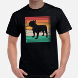 Frenchie Dog Themed Clothes & Attire - Canine Tee Shirts & Outfit For Humans - Gifts for Dog Lovers & Owners - Retro Frenchie T-Shirt - Black, Men