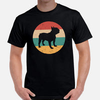 Frenchie Dog Themed Clothes & Attire - Canine Tee Shirts & Outfit For Humans - Gifts for Dog Lovers & Owners - Vintage Vibes T-Shirt - Black, Men