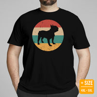 Frenchie Dog Themed Clothes & Attire - Canine Tee Shirts & Outfit For Humans - Gifts for Dog Lovers & Owners - Vintage Vibes T-Shirt - Black, Plus Size