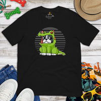 Frenchie Dog Themed Clothes & Attire - Cute Dinosaur Costume T-Shirt - Funny Canine Tee Shirts For Humans - Gifts for Dog Lovers - Black