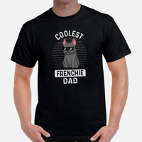 Frenchie Dog Themed Clothes & Attire - Funny Canine Tee Shirts For Humans - Gifts for Dog Dads & Lovers - Coolest Frenchie Dad T-Shirt - Black, Men