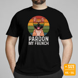 Frenchie Dog Themed Clothes & Attire - Funny Canine Tee Shirts For Humans - Gifts for Dog Lovers & Owners - Pardon My French T-Shirt - Black, Plus Size